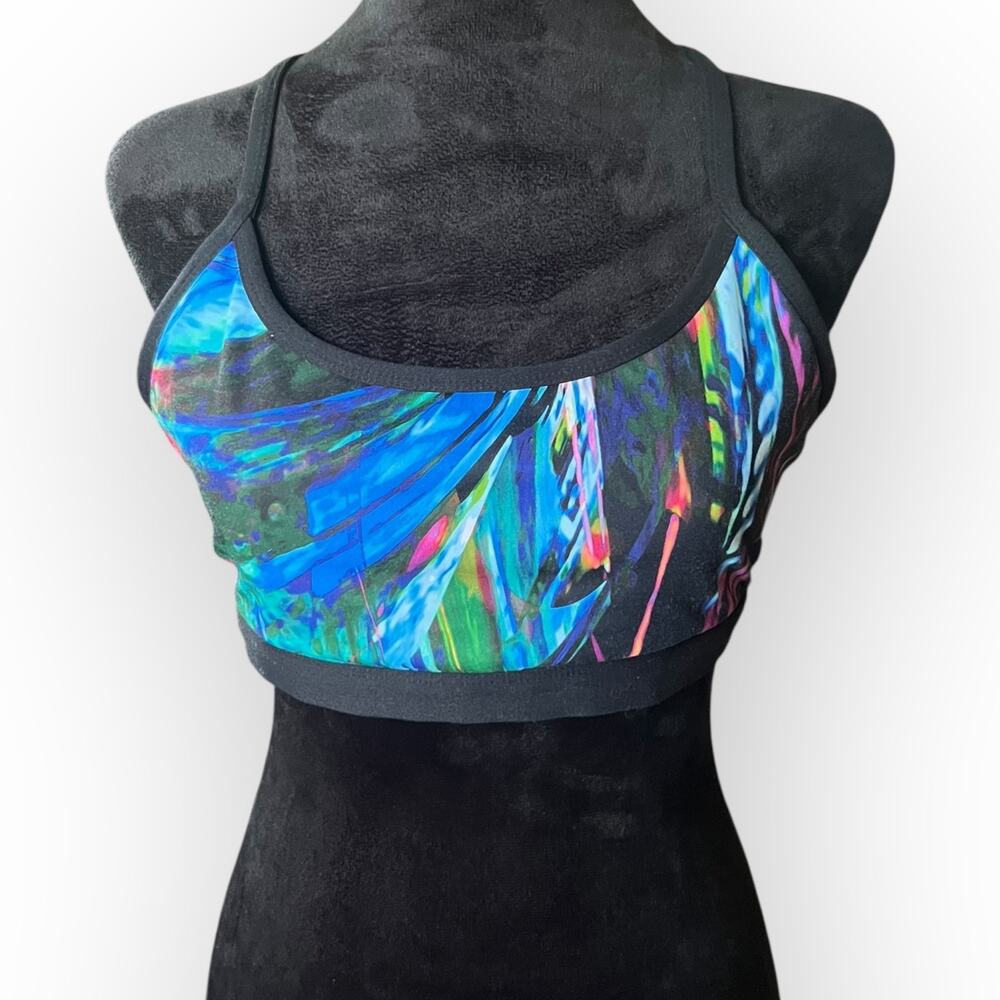 Fabletics Multicolor Abstract Print/Solid Pink Re… - image 1